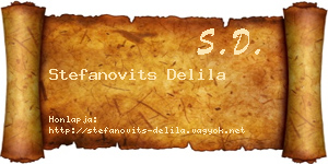 Stefanovits Delila névjegykártya
